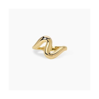 Anello wavy in argento dorato regolabile [2ac87723]