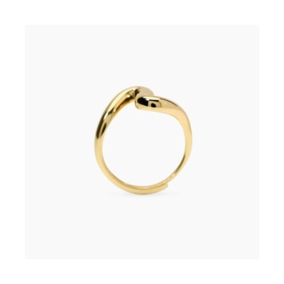 Anello wavy in argento dorato regolabile [f3ee342e]