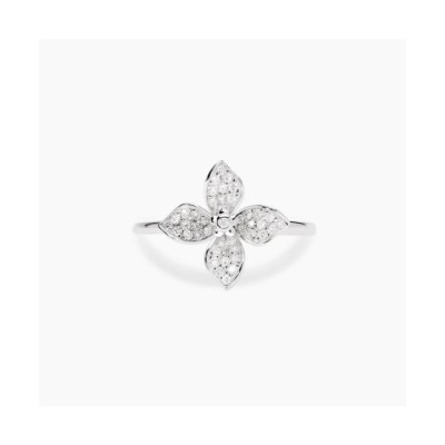 Anello in argento con fiore in zirconi [89b2082b]