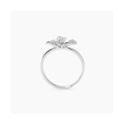 Anello in argento con fiore in zirconi [50944b26]