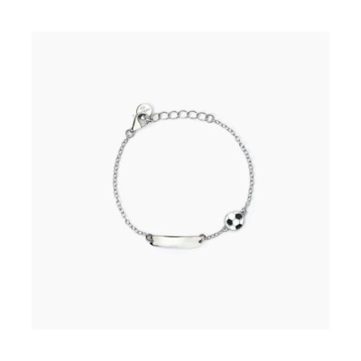 Bracciale personalizzabile in argento con pallone [b0e96a01]