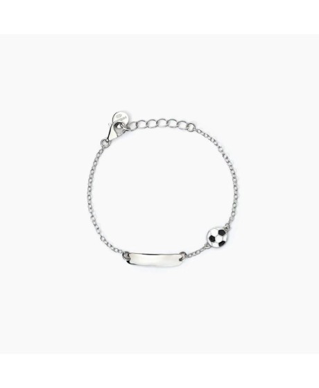 Bracciale personalizzabile in argento con pallone [b0e96a01]