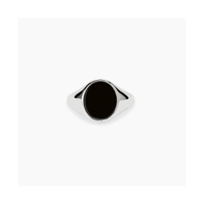 Anello KINGSTONE ovale in argento e onice [0e4def9b]