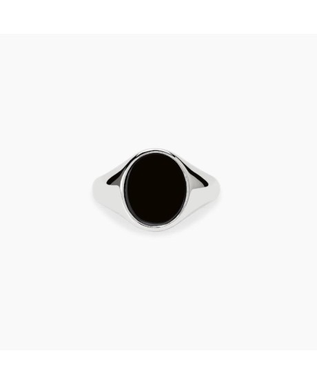 Anello KINGSTONE ovale in argento e onice [0e4def9b]