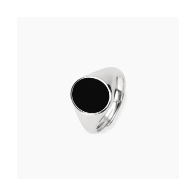 Anello KINGSTONE ovale in argento e onice [60766d92]
