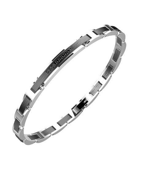 Bracciale Zancan Uomo Acciaio e Spinelli neri - EHB357 [aa4fbc1e]