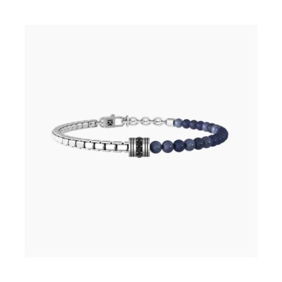 Bracciale uomo con catena e dumortierite blu - EQUILIBRIO - 732252 [d4988e43]