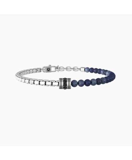 Bracciale uomo con catena e dumortierite blu - EQUILIBRIO - 732252 [d4988e43]