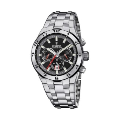OROLOGIO DA UOMO FESTINA CHRONO BIKE NERO CON CINTURINO IN ACCIAIO F20670/6 [588ad7f3]