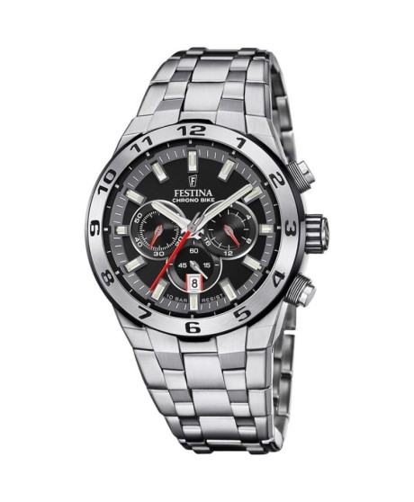OROLOGIO DA UOMO FESTINA CHRONO BIKE NERO CON CINTURINO IN ACCIAIO F20670/6 [588ad7f3]