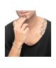 Bracciale con dischetti conchiglie bianche e turchesi 13BR131-W [c6556c18]