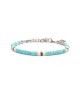 Bracciale con dischetti turchesi occhio di tigre e conchiglie bianche 13BR132-T [df86b3cb]