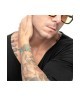 Bracciale con dischetti turchesi occhio di tigre e conchiglie bianche 13BR132-T [06a0f0c6]