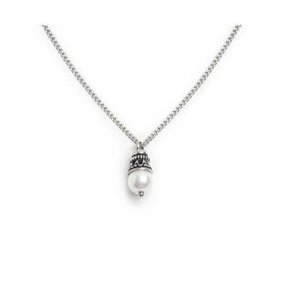 Collana catena grumetta con pendente 13CN042-W [23874726]