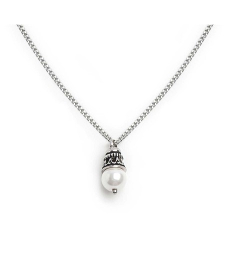 Collana catena grumetta con pendente 13CN042-W [23874726]