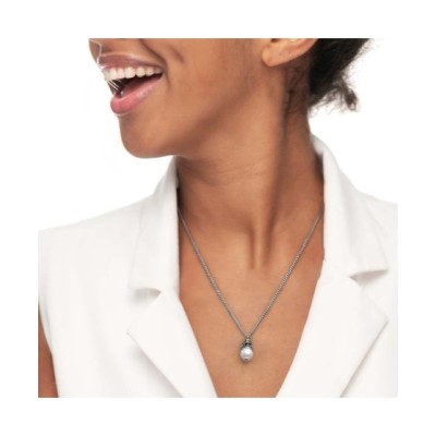 Collana catena grumetta con pendente 13CN042-W [4dbcc52f]