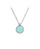 Collana catena grumetta con pendente turchese tondo 13CN044-T [333ec096]