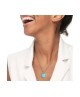 Collana catena grumetta con pendente turchese tondo 13CN044-T [ea18839b]
