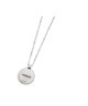 Collana catena grumetta con piastrina tonda pendente 13CN044-W [d1a06c83]
