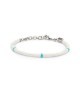 Cavigliera con dischetti conchiglie bianche e turchesi 13CV001-W [a160a4e8]