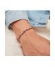 BRACCIALE IN ACCIAIO E RADICE DI RUBINO TJ3646 [24d949b6]