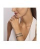 Bracciale con due catene e tennis azzurro 831027 [274d7ebd]
