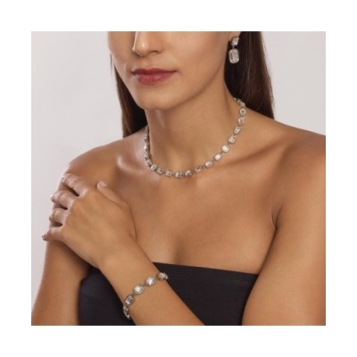 Girocollo con cristalli rettangolari 851005 [2151e7a5]