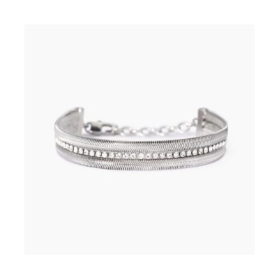 Bracciale con doppia catena e tennis 831012 [bcda31d2]