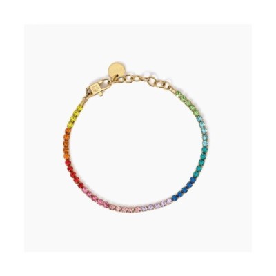 Bracciale tennis dorato multicolor 831015 [299d3ad7]