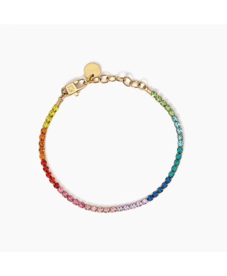 Bracciale tennis dorato multicolor 831015 [299d3ad7]