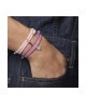 Choker-bracciale componibile in camoscio rosa 751237 [13bed202]