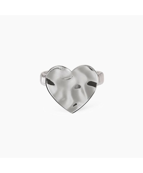 Anello con cuore effetto martellato 821002 [1a280b41]