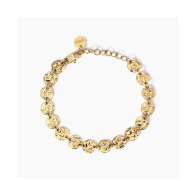 Bracciale dorato con tondi effetto martellato 831007 [905ee608]