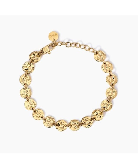 Bracciale dorato con tondi effetto martellato 831007 [905ee608]