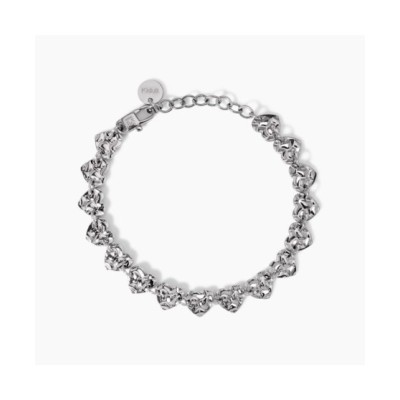 Bracciale con cuori effetto martellato 831008 [3d7d2803]