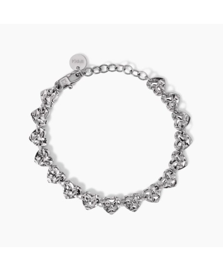 Bracciale con cuori effetto martellato 831008 [3d7d2803]