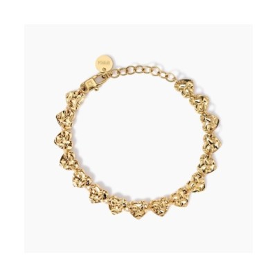 Bracciale dorato con cuori effetto martellato 831009 [bad1f002]