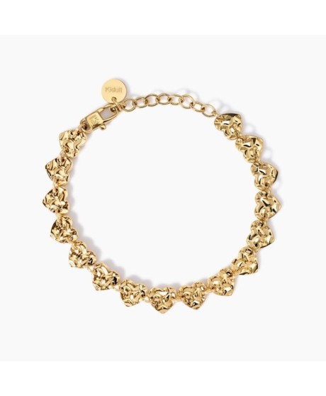 Bracciale dorato con cuori effetto martellato 831009 [bad1f002]