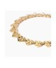 Bracciale dorato con cuori effetto martellato 831009 [63f7b30f]