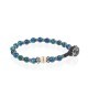 Bracciale Unisex in Argento con Lapis Afgano e Chiusura a Bottone LAB 067 [1be1bdfa]