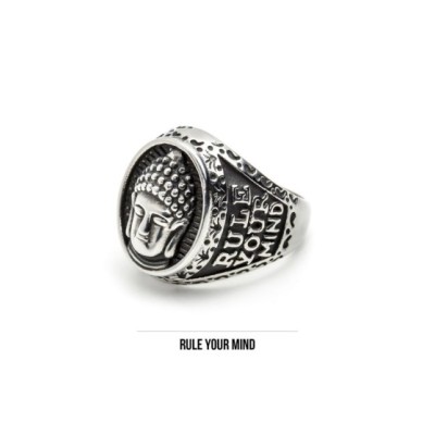 Anello Marlu acciaio Buddha 13AN032 [ef56517d]