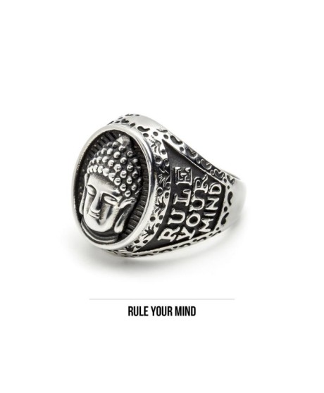 Anello Marlu acciaio Buddha 13AN032 [ef56517d]