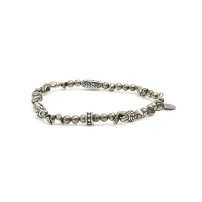 BRACCIALE PIETRE CON INSERTI IN ACCIAIO 13BR076-02L [f8d05248]