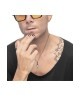 Collana Unisex piuma pendente con occhio di tigre ovale - 13CO0154-M [a957e2af]