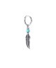 Orecchino a cerchio Unisex con sfera e piuma pendente 13OR025 [ed099d73]