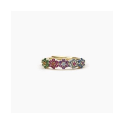 Anello regolabile dorato a fiore multicolor FIOR FIORE 523247 [05c0657a]
