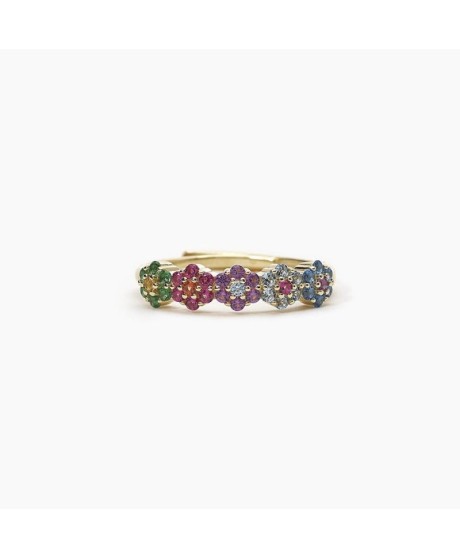Anello regolabile dorato a fiore multicolor FIOR FIORE 523247 [05c0657a]