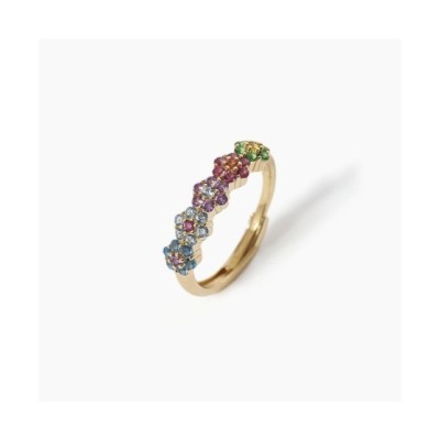 Anello regolabile dorato a fiore multicolor FIOR FIORE 523247 [6bfbe773]