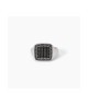 Anello chevalier con pavè nero PRIMO CAPITANO 523322 [cfdd3df5]