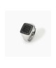 Anello chevalier con pavè nero PRIMO CAPITANO 523322 [a1e6bffc]